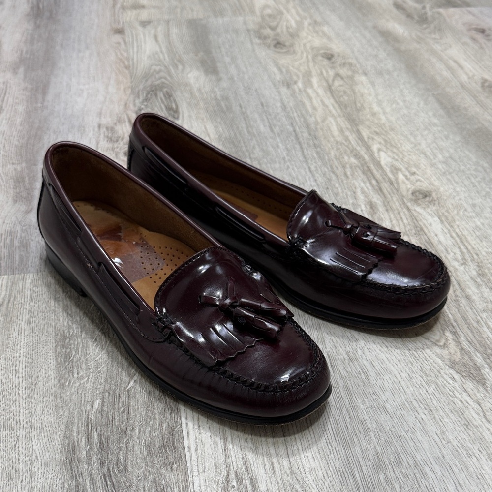 G H Bass & co Burgundy Tassel Loafers for Women